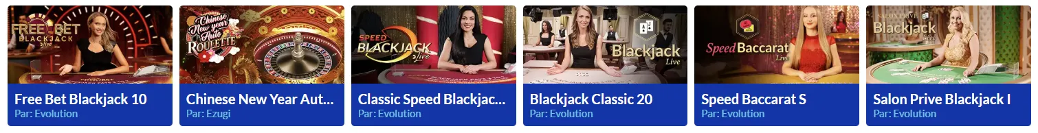 Jeux de Casino en Direct
