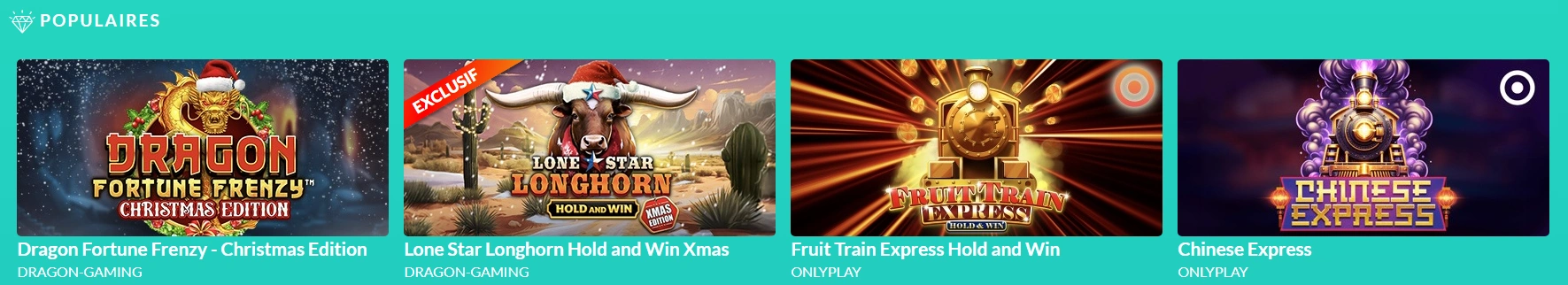 Jeux Populaires du Casino Lucky Treasure